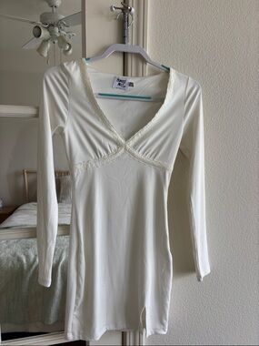 princess polly white fringe dress Let's Dance Mini Dress | White | Womens